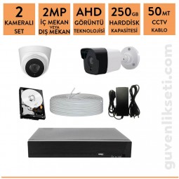 Techvision 2mp 2 Kameralı Ahd Kamera Sistemi